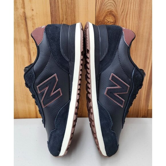 New Balance 515 Classic Black Brown Leather Men's Sneakers Size 8.5 - Picture 5 of 11